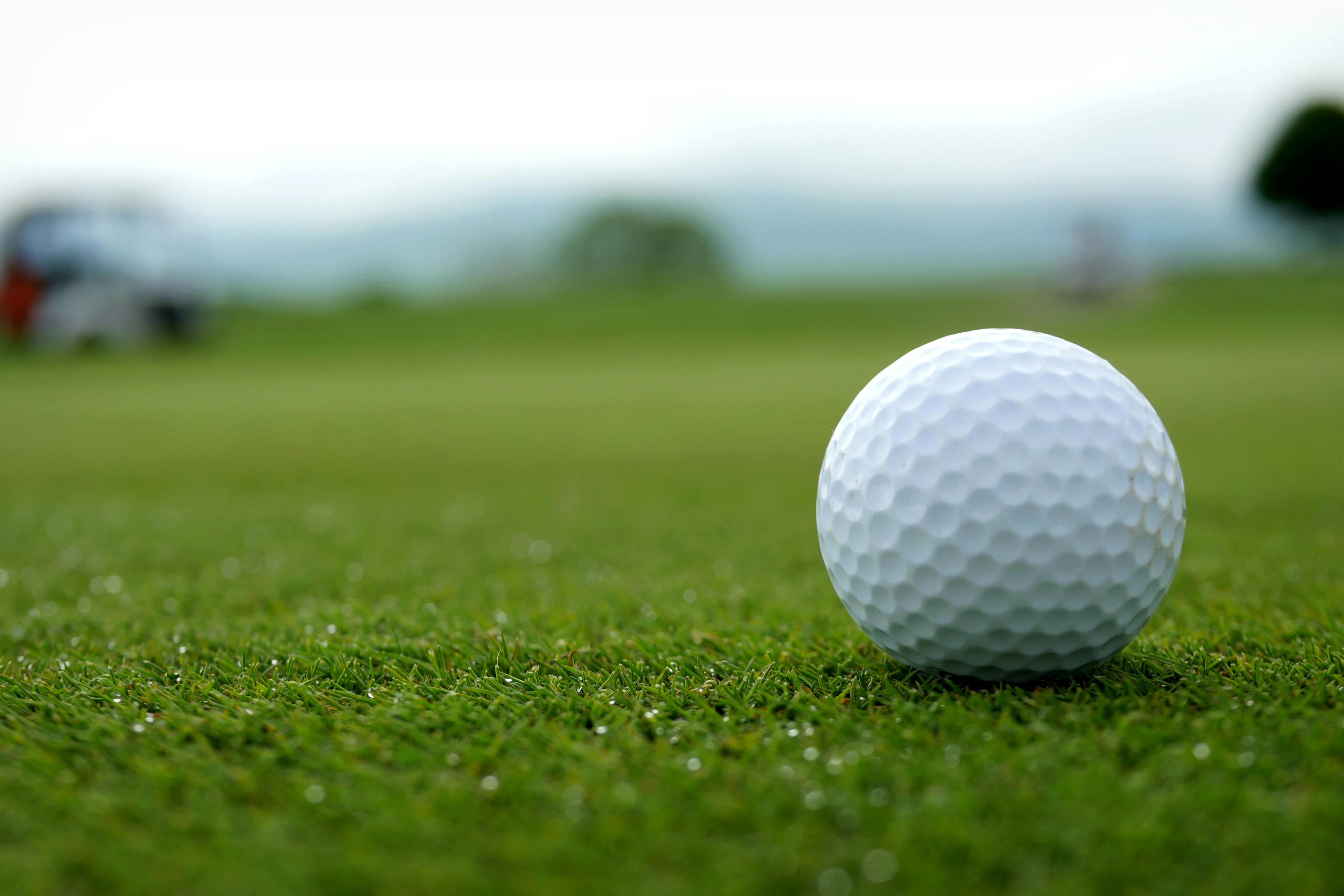 golf ball on golf course